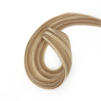 Extensions de cheveux naturels Genius Weft 180g 22 pouces 24 pouces Blond Platine Genius Weft à bandes adhésives et à pointes en kératine Double Drawn Cheveux Remy