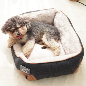 Nordic Style <b>Dog</b> <b>Bed</b> Oval Shape Polyester Fiber Fill Removable Washable For <b>Medium</b> Large Breeds - Product Image 3