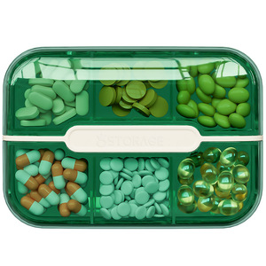 High Transparency Large Capacity Palm Size Medicine Box With 8 Grids For Daily Medication Storage - Product Image 4