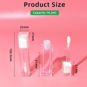 ภาชนะใส่ลิปมันใส PET สำหรับลิปกรอสแบบแท่งหลอดพลาสติกทรงสี่เหลี่ยมสำหรับลิปกลอส - Product Image 5