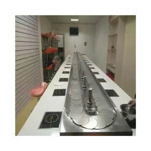 Correia transportadora de sushi/sistema de correia transportadora de sushi/transportador de sushi, correia transportadora de alimentos para restaurante de fábrica