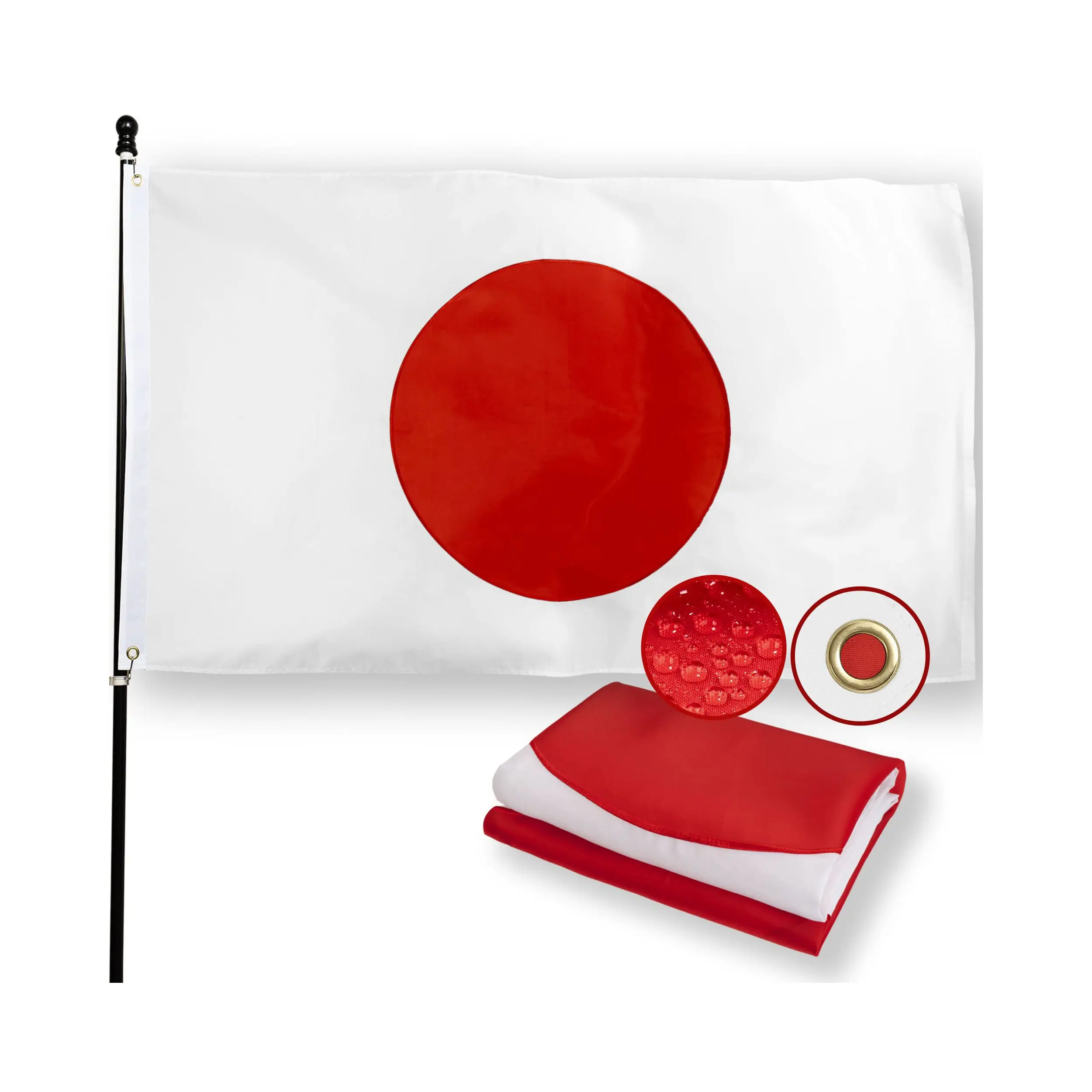 Fabrik Direkt verkauf Günstige Digitaldruck 3x5 Ft 90x150cm Banner Lebendige Farbe UV Fade Resistant Japanische Flaggen für die Dekoration