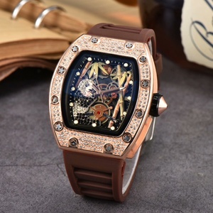 Fashion <b>Skeleton</b> Panda Dial Men <b>Watch</b> Tonneau Case <b>Automatic</b> Mechanical Luxury Style <b>Watch</b> - Product Image 3