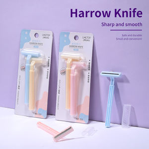 LMLTOP 2 rasoirs manuels à lame fixe, rasoirs à cheveux, rasoirs de sécurité à lame droite, lame en acier inoxydable, <span class=keywords><strong>rasoir</strong></span> <span class=keywords><strong>bic</strong></span> - Product Image 2