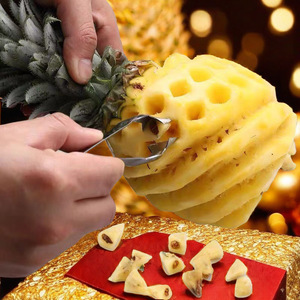 Pineapple Peeler Set 4 Piece Multi Function Fruit Vegetable Tools With Wooden Handles For Easy Peeling And Coring - Product Image 4