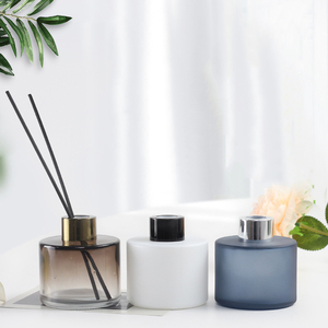 50Ml 100Ml 150Ml 200Ml Cổ Điển Matte Đen Trắng Sương Giá Trống Phẳng Vòng Thủy Tinh Sậy Khuếch Tán Chai - Product Image 3