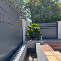 Clôture à lame en aluminium 3d Persienne en aluminium Clôture multi-rails pour cour avant, garage et jardin
