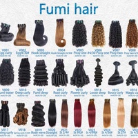 FH 10"-24" Lots de mèches de cheveux humains bruts bouclés Pixie, Double Drawn, Funmi Curl, Cheveux brésiliens vierges, Tissage de cheveux en trame, Bouclés Birmanes