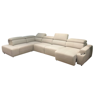 Canapés de salon en forme de L, mécanisme d'appui-tête de haute qualité de luxe, ensemble de meubles <span class=keywords><strong>canapé</strong></span>-lit inclinable électrique sectionnel - Product Image 5
