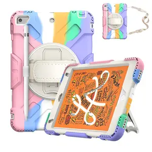 7.9 Inch Rainbow Shockproof Hand Strap Kickstand Tablet Cover For Ipad Mini 5 4 Case For Kids