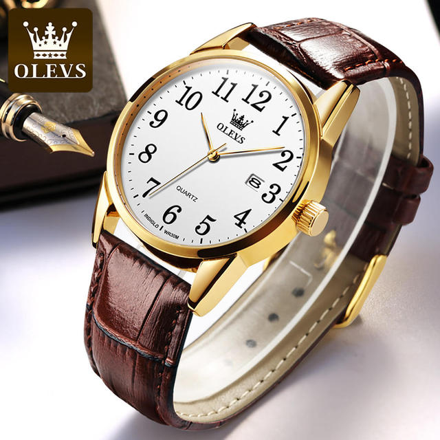 OEM ODM Wholesale Factory Custom logo Classic Men Watch Luxury Waterproof Luminous Classic Men Leather Brand Quartz Watches