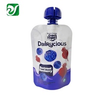 Kemasan Pouch Plastik Cetak Kustom OEM ODM dengan Spout untuk Jus Blueberry