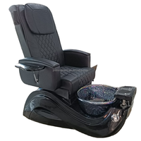 Fauteuil de pédicure moderne de luxe en métal pour salons de manucure, ateliers, spas, appartements - Fauteuil de manucure électrique inclinable et réglable avec spa pour les pieds