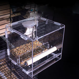 תלוי במיכל מזון ציפורים שקופה ללא מכשיר האכלה מכשיר מזין אוטומטי - Product Image 2
