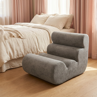 Canapé moderne une place en microfibre confortable, canapé paresseux effet nuage, mobilier de salon pour petit appartement, hôtel
