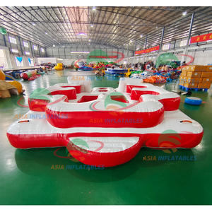 Trò Chơi Dưới Nước Hồ Bơi 8 Người Phòng Chờ Đảo Nước Nổi Bơm Hơi Cho Công Viên Nước - Product Image 5