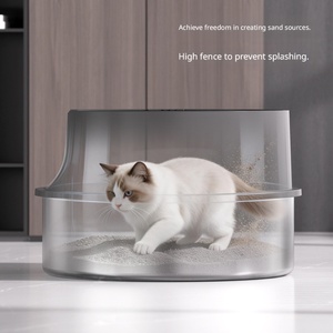 Lettiera per Gatti in Acciaio Inossidabile 304 con Bordi Alti, Anti-Schizzi, Facile da Pulire, Antiaderente, Grande, Resistente agli Odori - Toilette per Gatti all'Ingrosso - Product Image 3