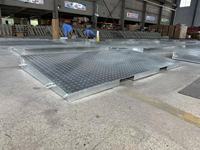 Rampe de chargement robuste en acier galvanisé pour conteneurs maritimes, plancher de quai de chargement pour chariot élévateur 6,5 tonnes pour entrepôt