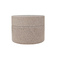 Pots en verre de style unique, couleur brun clair sablé, disponibles en 5g, 10g, 15g, 30g