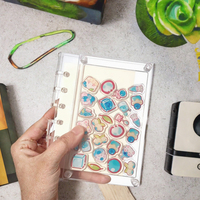 Carnet d'adresses A7 personnalisé en acrylique, bloc-notes à secouer, imprimé UV, bloc-notes en plastique, cadeau promotionnel avec logo personnalisé