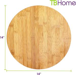 ถาดไม้ไผ่รักษ์โลกหมุนได้360องศา,ถาดเสิร์ฟอาหารจานหมุนสไตล์ซูซานสำหรับวางเครื่องเทศในห้องครัว - Product Image 4