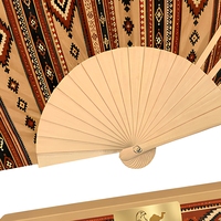 Éventail en bois de Paulownia imprimé sur mesure avec ouverture fluide - Souvenir du patrimoine du Moyen-Orient pour promotion d'entreprise