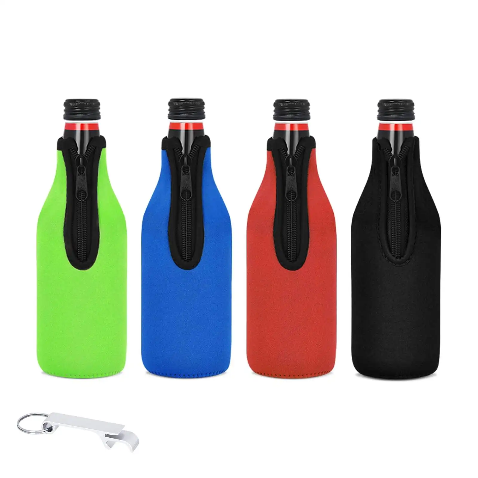 Custom Design Popular Neoprene 12 oz Beer/can Bottle Holder Insulated Iced Beer Can Cooler Print Keep Wine Bottle Cooler Sleeve