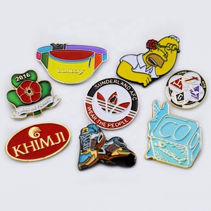 เข็มกลัดเคลือบแบบนิ่มทำจากโลหะสังกะสีอัลลอยสีดำนิกเกิลชุบเงินและเคลือบด้วยเงิน - Product Image 1