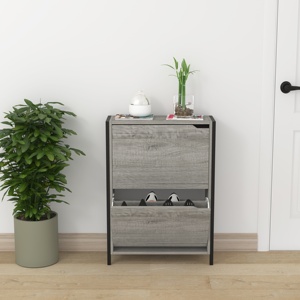 Modern Flip Sliding Door Living Room <strong>Hallway</strong> Furniture Wooden <strong>Small</strong> Home Storage Shoe Rack <strong>Cabinet</strong> - Product Image 3