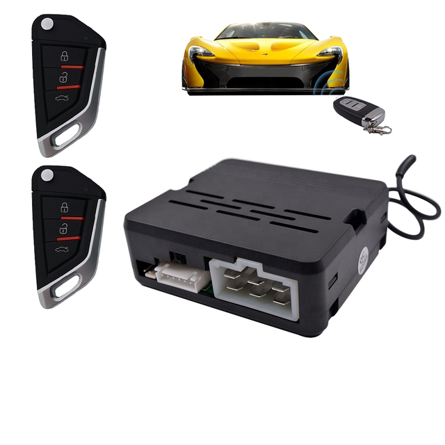 Carqseng PKE Smart Key DC12V Remote Starter Kit Push Start Button One-Way Remote Control 10~50m Range Trunk Release