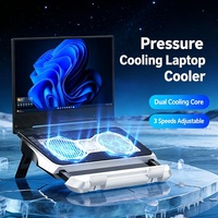 Support de refroidissement pour ordinateur portable Z40 en ABS, double ventilateur, 3 vitesses réglables, pour ordinateurs portables de 11 à 18 pouces, en stock