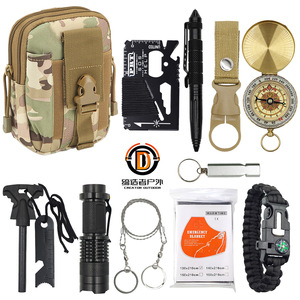 Bracelet de survie 5 en 1 avec boussole, allume-feu, sifflet, grattoir, nylon 26 cm, équipement d'urgence pour l'extérieur - Product Image 5