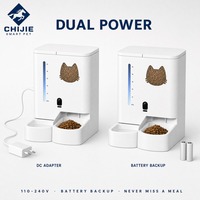 Comedero Inteligente para Mascotas con Dispensador de Agua 2 en 1, Tanque de Comida de 5L, Tanque de Agua de 4L, Control por Aplicación WiFi, Control Remoto Blanco para Perros y Gatos