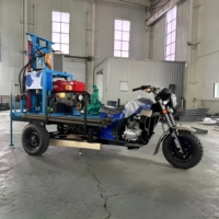Petite foreuse hydraulique rotative automatique diesel pour puits d'eau, avec moteur et pompe intégrés, portable, pour usage agricole et de construction, profondeur 200m