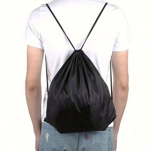 Custom Waterproof Polyester Drawstring Sports Gym <strong>Basketball</strong> Bag Logo Sturdy Travel <strong>Outdoor</strong> Accessories Storage Book Backpack - Product Image 5