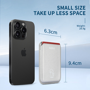 Portefeuille de téléphone pour homme Slim Fashion Magsafe, en cuir PU, avec protection RFID, porte-cartes magnétique, étui pour cartes magnétiques pour iPhone - Product Image 4