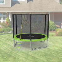 Trampolín Zoshine para Niños y Adultos, de PVC, Plástico Suave, Premium, de Alta Calidad, para Jardín, con Red Protectora