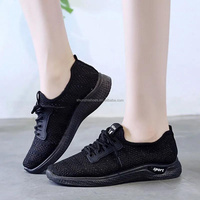 Chine été chaussures plates pour femmes noires Style coréen décontracté tongs femmes taille 48 mode tendance plat Chau