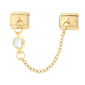 イタリア製新モデルモジュールブレスレットステンレスダブルフェスティバル18KゴールドペンダントチェーンDIYリラックスアクセサリー - Product Image 4