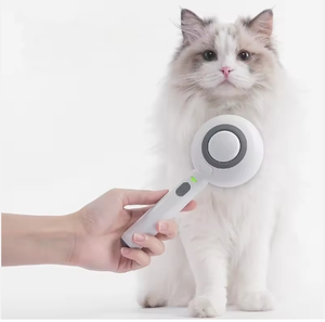 Peine de depilación autolimpiante 3 en 1 de lujo, cepillo de baño, cepillo de vapor para mascotas para gatos y perros - Product Image 1