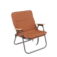 Fauteuil pliant tactique léger en acier inoxydable avec coussin en coton, idéal pour la plage, le camping et les activités de plein air (type Kermit)