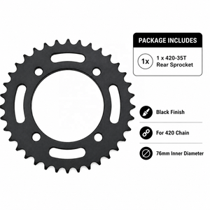 Pignon de chaîne arrière 420 chaînes 35 dents 76 mm pour moto, kart, buggy, <span class=keywords><strong>quad</strong></span>, pièces de VTT - Product Image 6