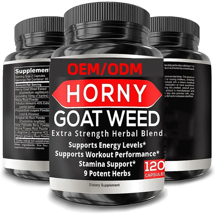 Aumenta Naturalmente tu Salud Super Strength 1590mg Horny Goat Weed 120 Cápsulas Con Maca Arginina Y Ginseng