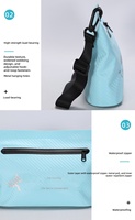 Sac de maquillage étanche en fibre de carbone, sac cosmétique étanche scellé pour la natation et la plage, vente en gros