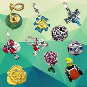 Pendentif Perle Trèfle à Quatre Feuilles en Argent 925 avec Zircon Cœur Rose, Accessoire de Bracelet DIY Haut de Gamme, Bijou Tendance pour Femme - Product Image 1