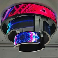 Écran d'Affichage Publicitaire Incurvé à LED Doux, HD et Flexible, à Maintenance Magnétique Frontale, Créatif, Modules P2 P2.5 P3, pour Diverses Formes