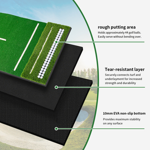 Usine directe double-gazon boule Tray5x4 6X4FT <span class=keywords><strong>Golf</strong></span> frapper <span class=keywords><strong>tapis</strong></span> pratique extérieur intérieur aide formation balançoire écaillage - Product Image 3
