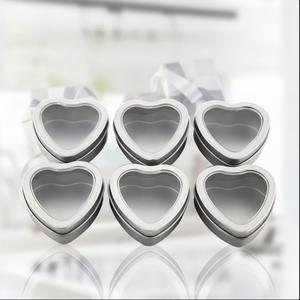 Scatole di Latta a Forma di Cuore di Alta Qualità Personalizzate per Alimenti Come Caramelle e Biscotti - Product Image 1