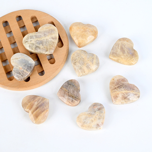 Chất lượng cao tự nhiên đánh bóng thạch anh hình trái tim đá quý tinh thể Moonstone hình trái tim cho món quà - Product Image 4
