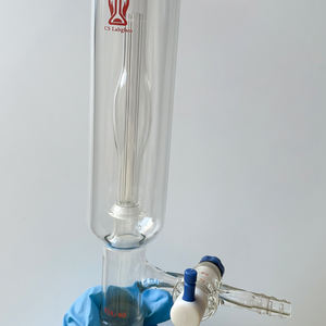 Cristalería de laboratorio de química, burbujeador de tubería de vidrio de borosilicato con junta de bola pequeña dentro de llave de paso de PTFE - Product Image 4